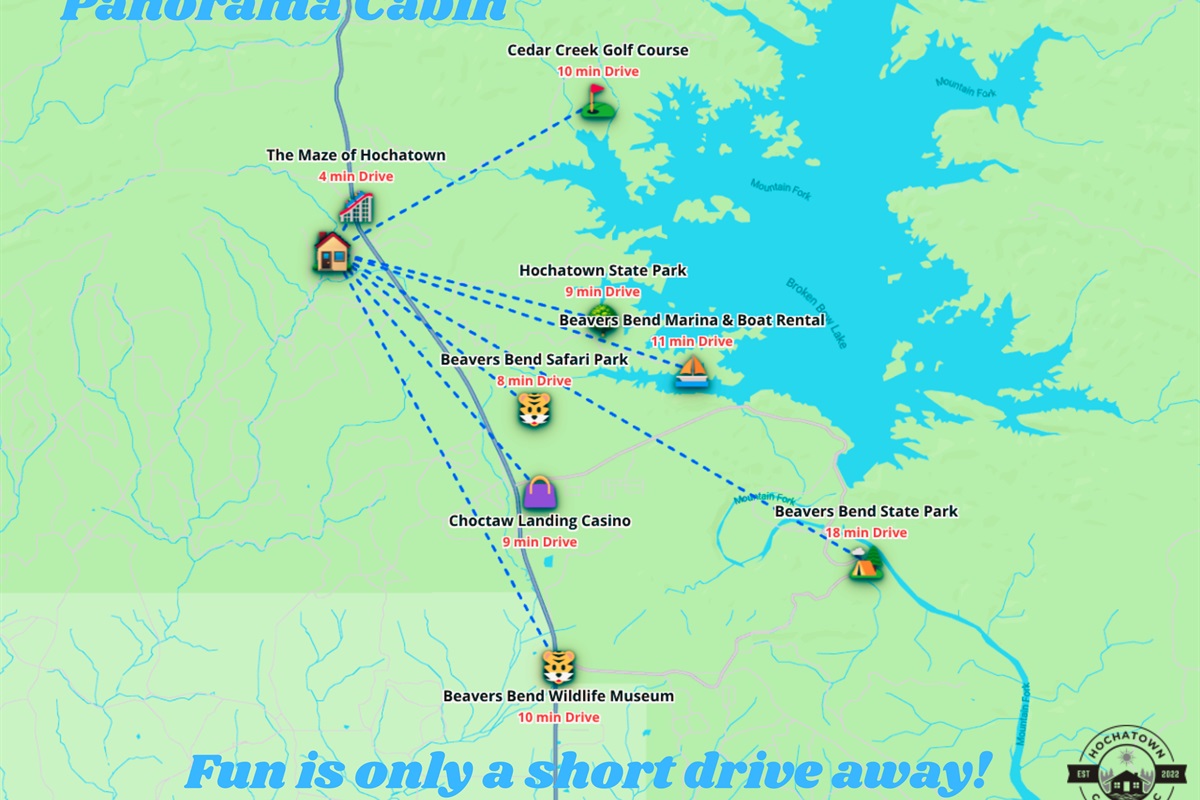Fun is only a short drive away!