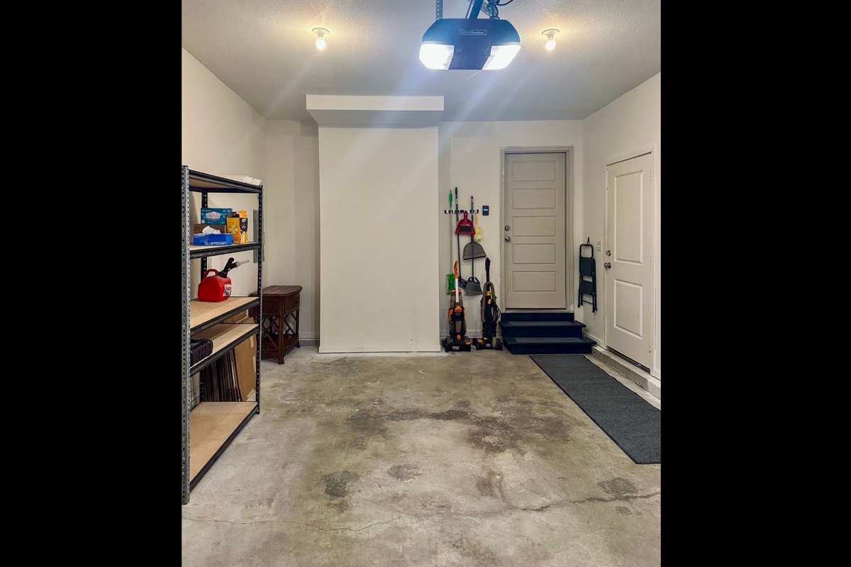 Attached garage offering clean, well-lit space with direct access to the home for added convenience and everyday ease.