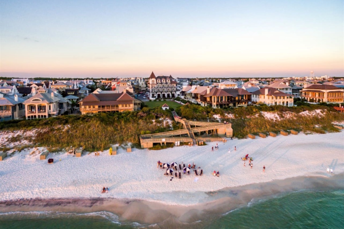 Rosemary Beach - it sits along the white sandy coast and is a short walk to the other beaches (Alys, Seacrest & Inlet Beaches)