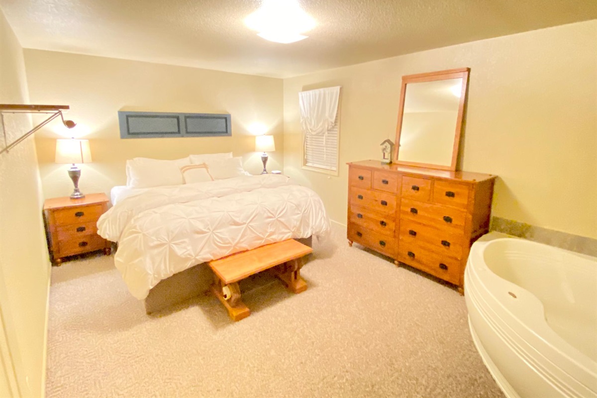 Jacuzzi tub in the Primary Bedroom