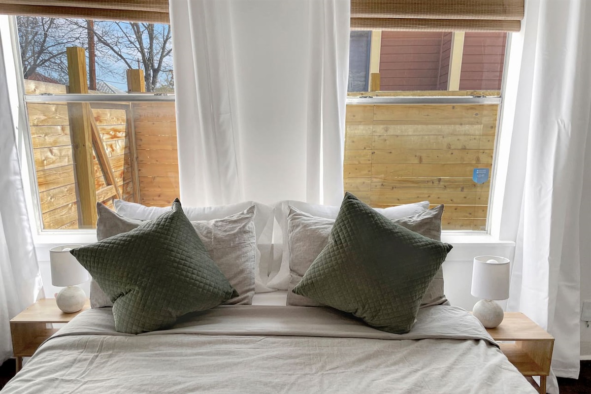 How many pillows are too many? ;-) Close the shades and curtains for total darkness while you sleep.