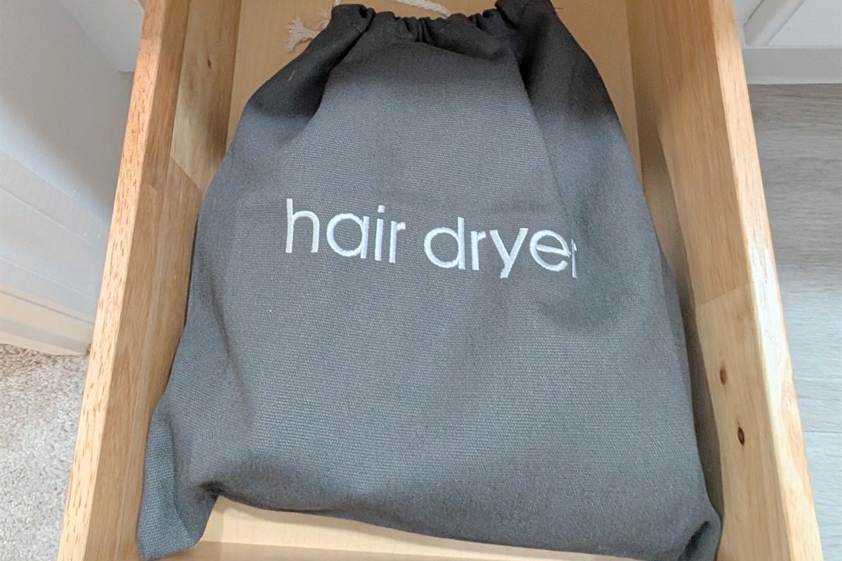 Hair dryer is included