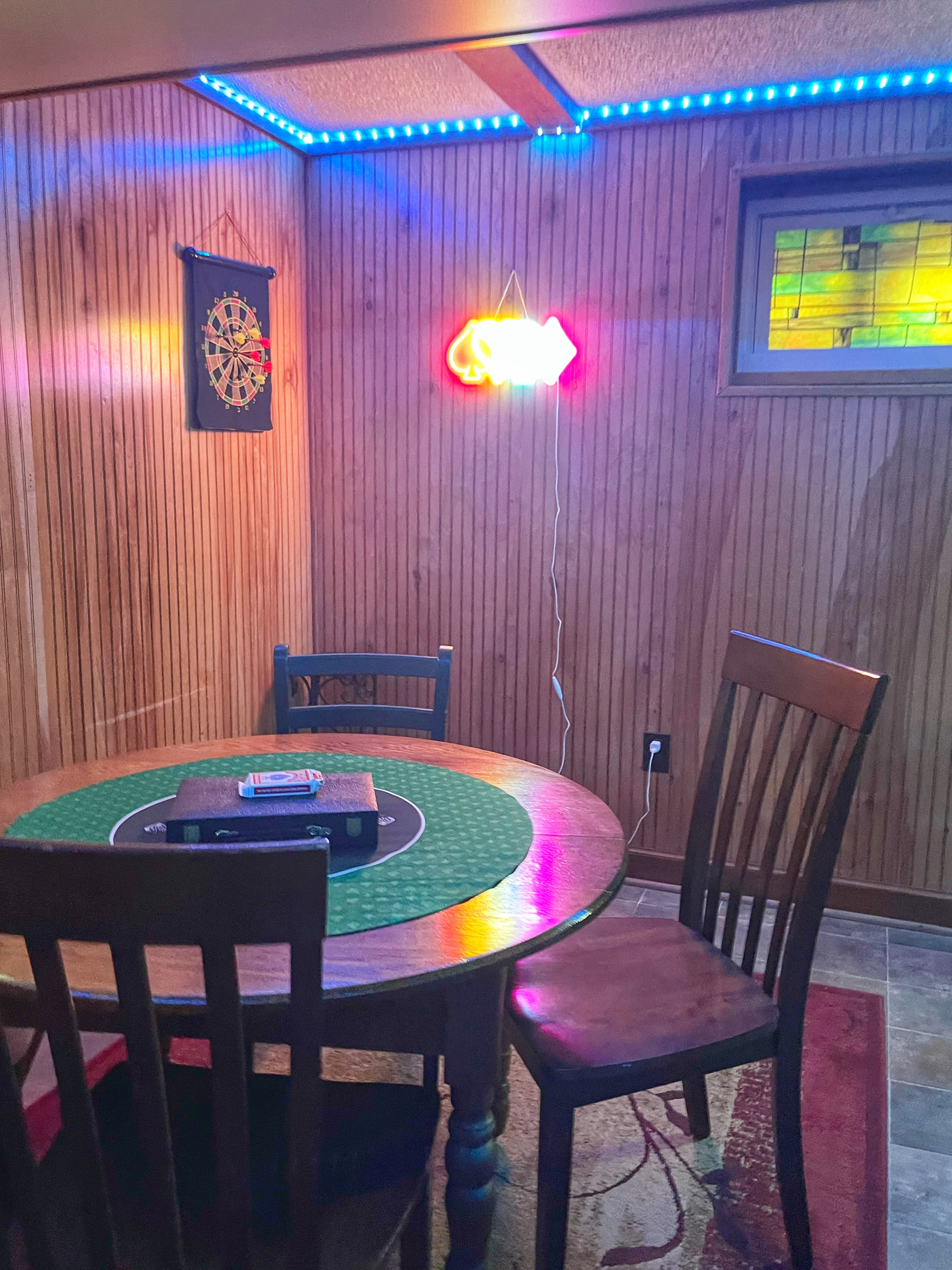Relax downstairs with a game of pool or gather around the game table for cards, board games, or puzzles—the perfect spot to unwind after a day at the river.