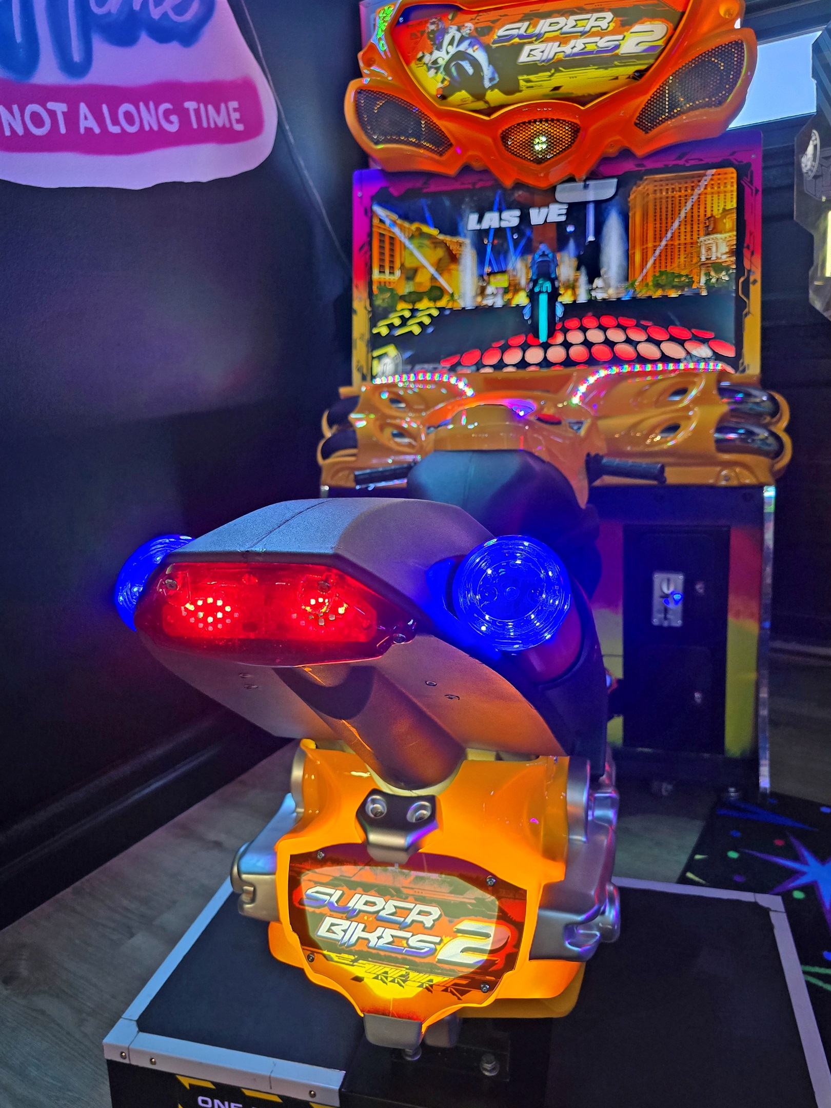 Rip through mountains or the Las Vegas strip on Super Bikes 2, an exciting thrill ride.