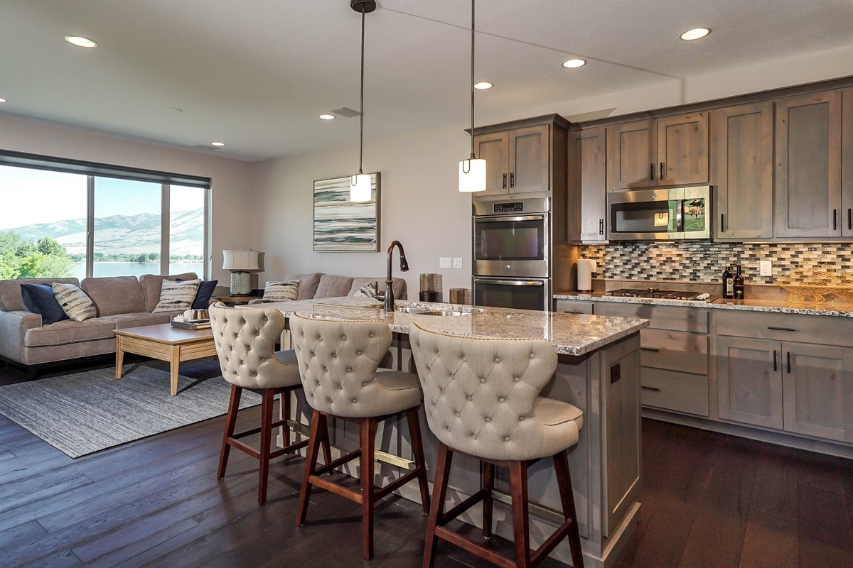 Beautifully designed kitchen with large island for entertaining.