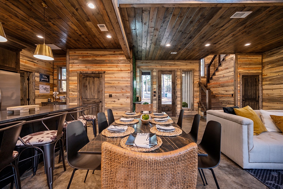 Plenty of room for everyone — gather the whole crew for meals and memories.