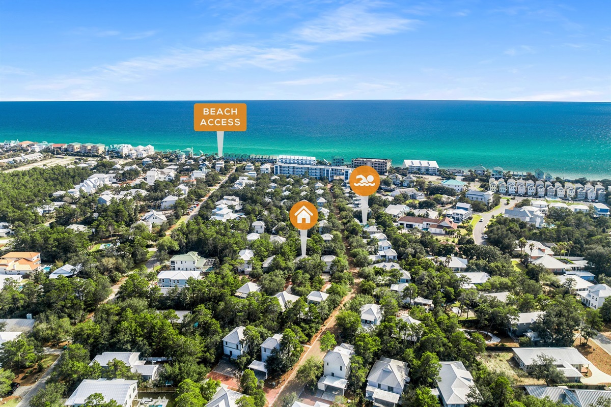 This a public beach access to the left of the entrance.