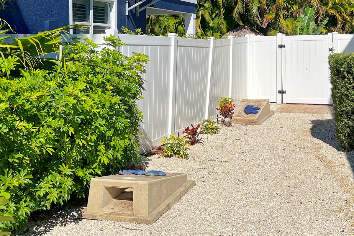 Cornhole Game 124 50th AMI Beach House Holmes Beach Florida Anna Maria Island Vacation Home