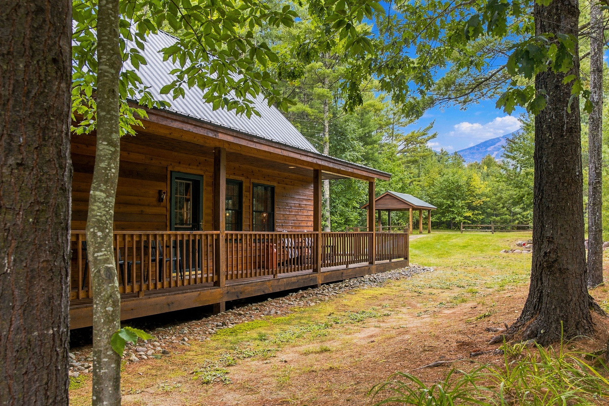 With direct views of Whiteface Mountain, the lodge offers a peaceful and private Adirondack escape.