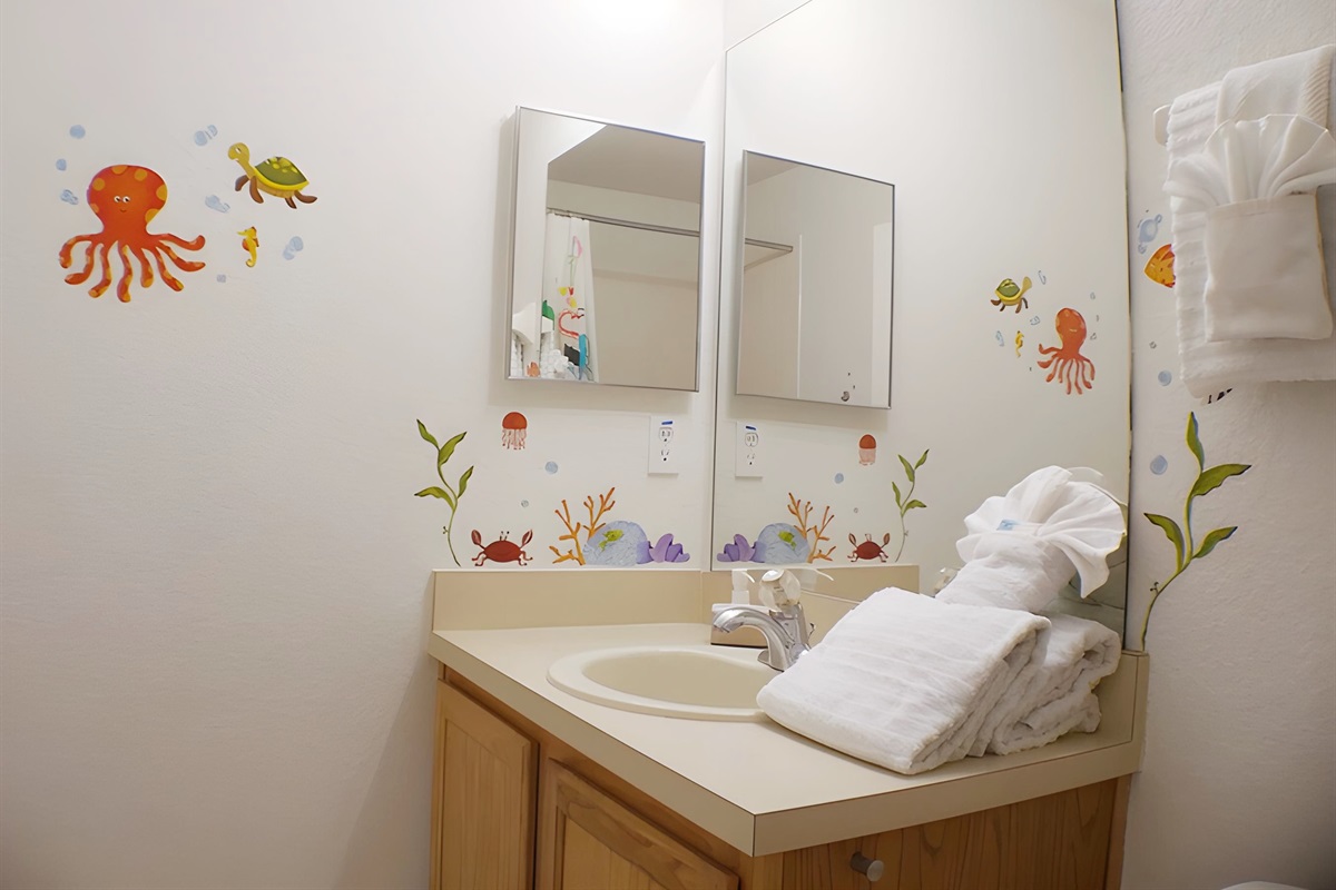 There is another full bathroom in the upper floor