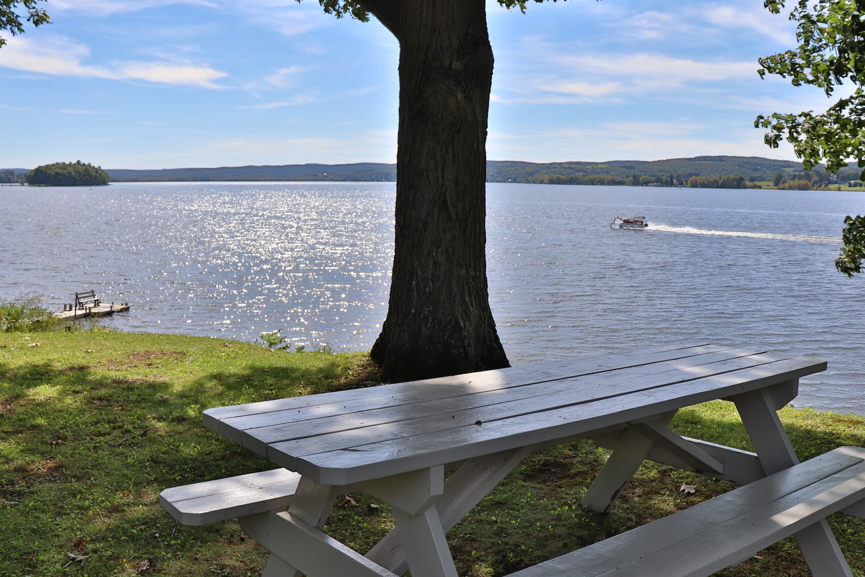 Picnic area overlooking Canadarago Lake
