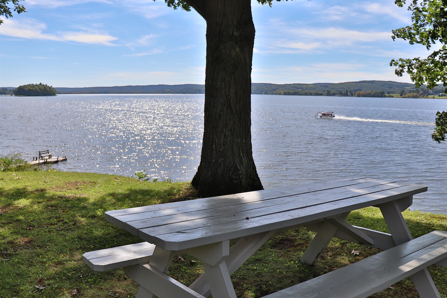 Picnic area overlooking Canadarago Lake