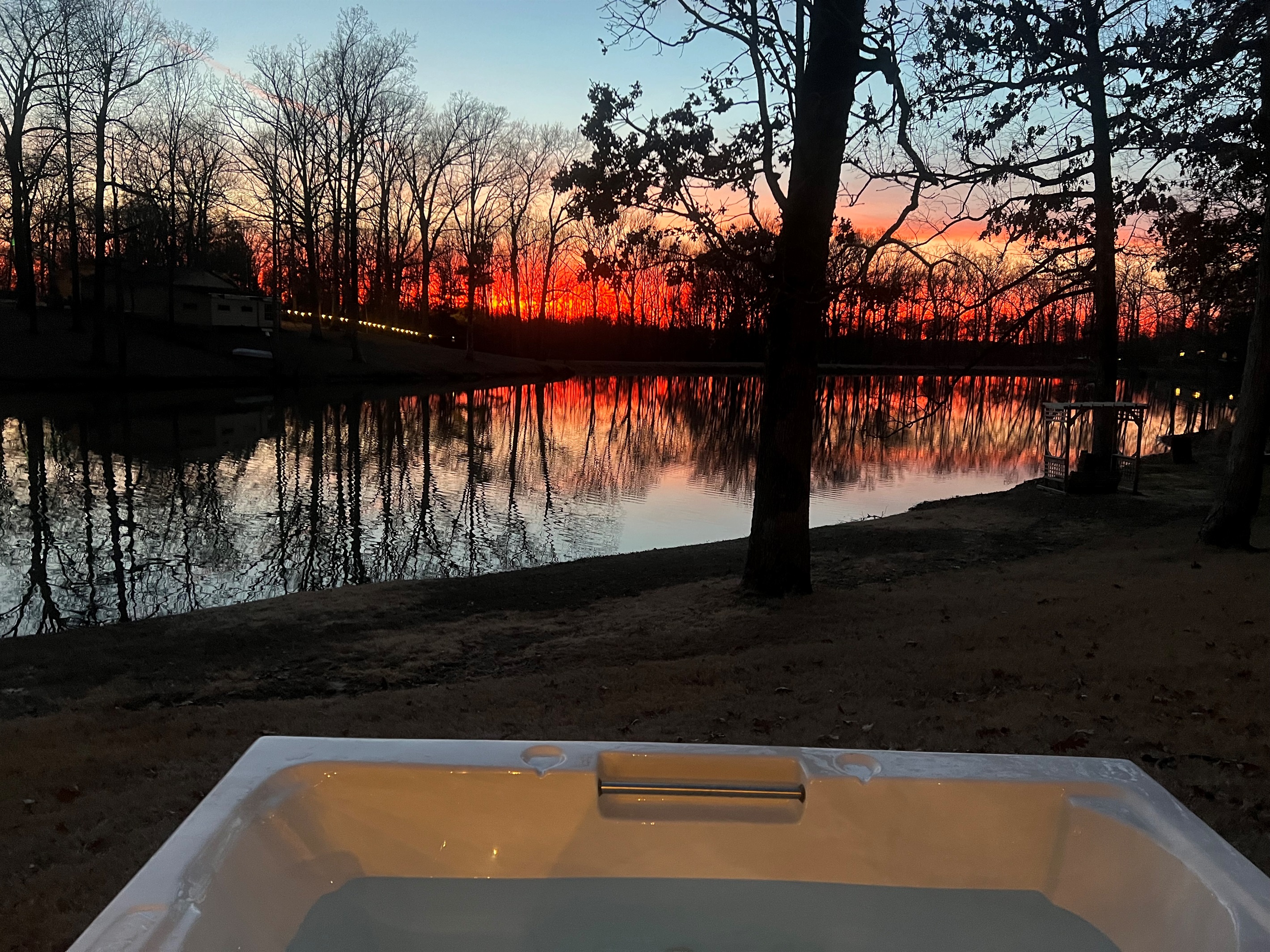 Breathtaking sunsets from the hot tub!