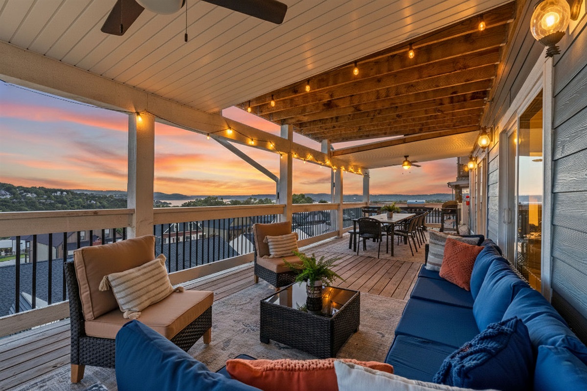 Relax on the back deck for an evening full of grilling and laughter!