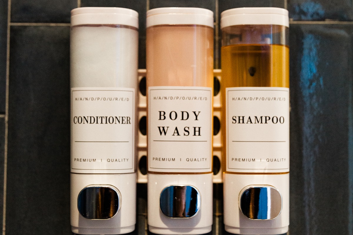 Shampoo, conditioner, and body wash provided