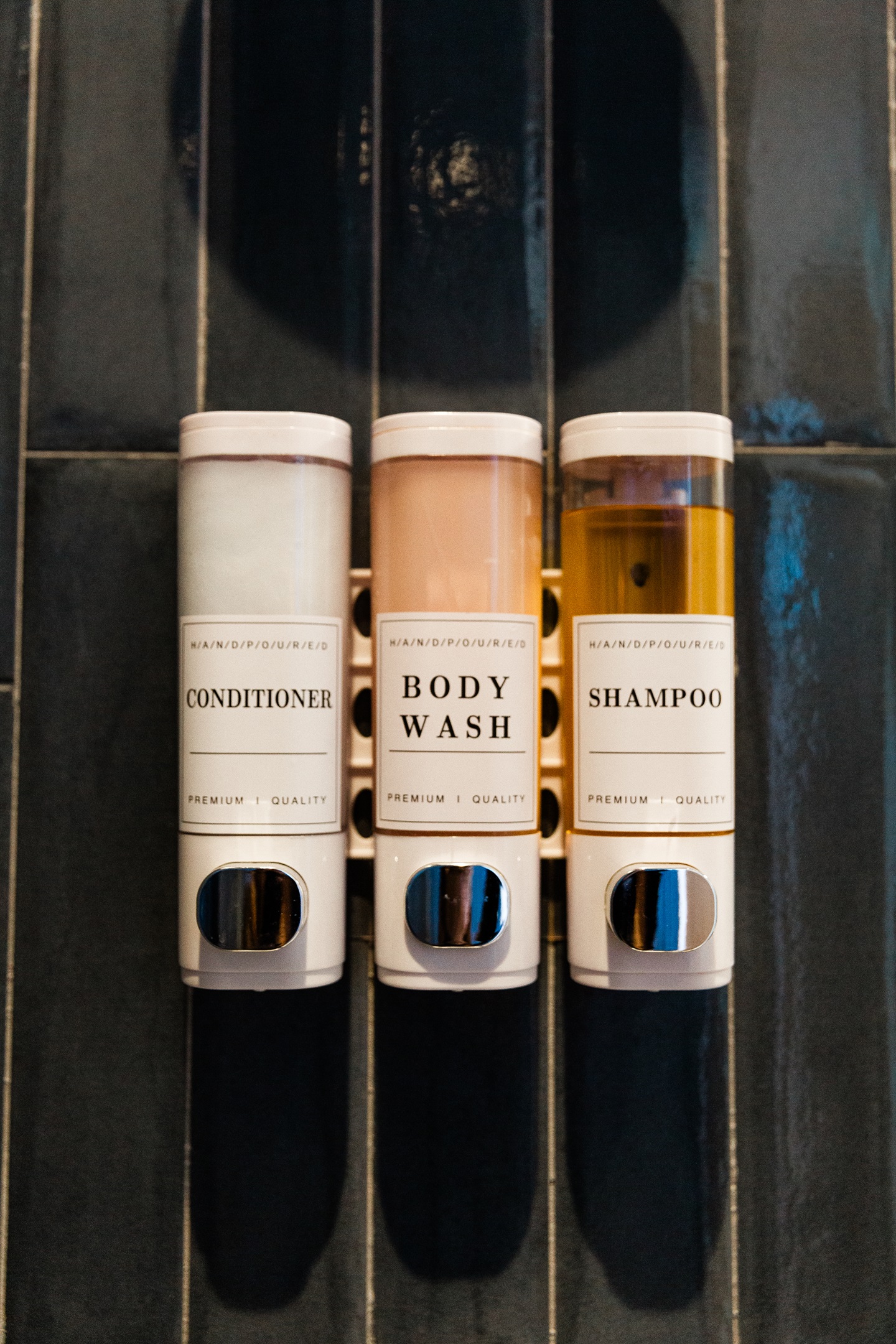 Shampoo, conditioner, and body wash provided