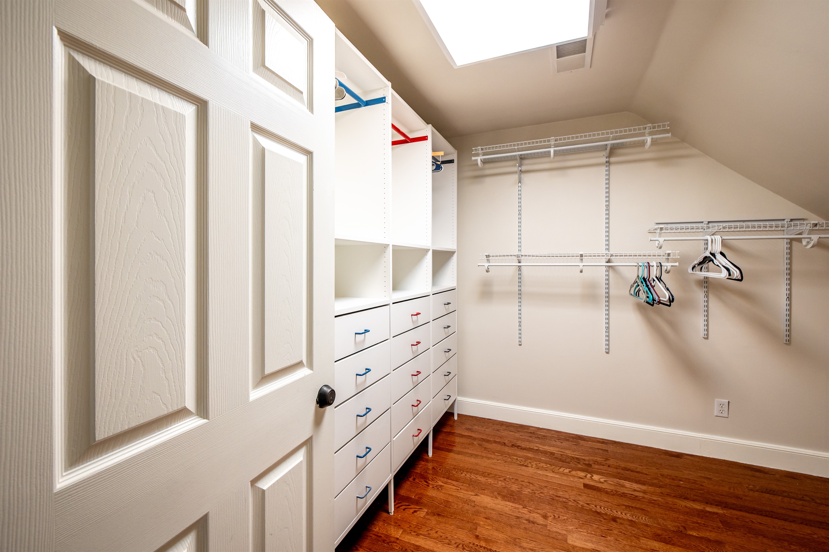 Upstairs walk-in closet