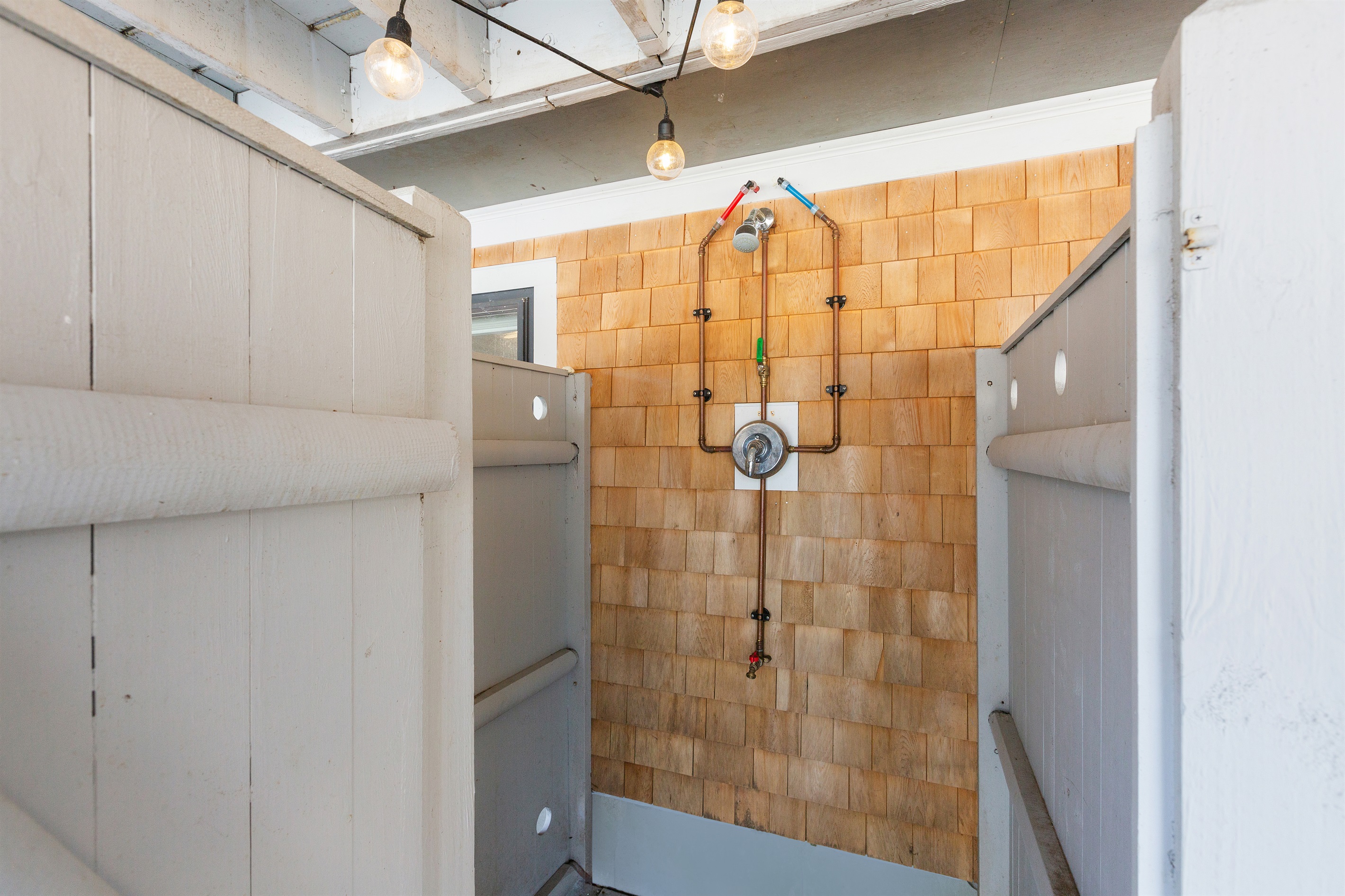 Enjoy a refreshing rinse in the outdoor shower after a swim in the pool or before a relaxing soak in the hot tub!