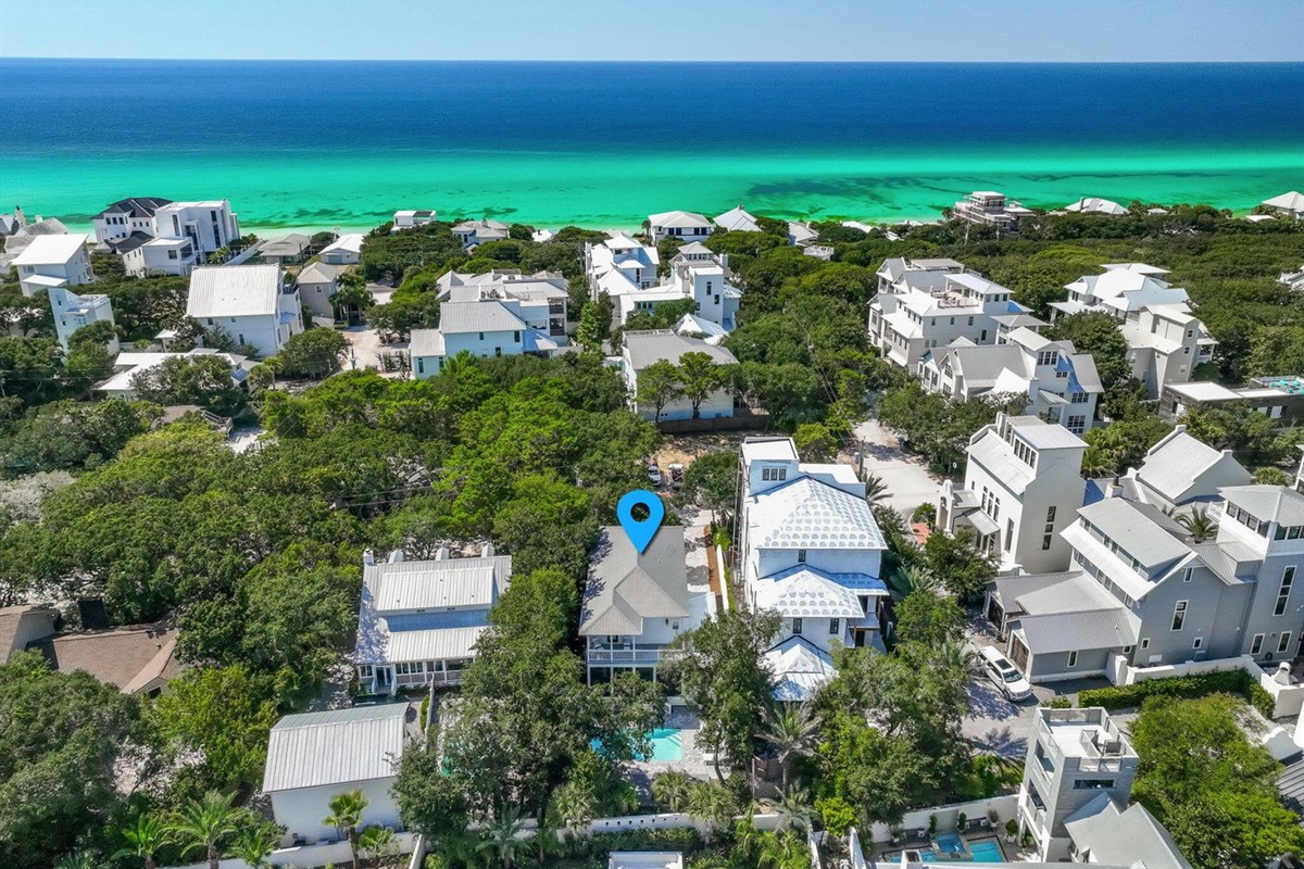 Just one street off of 30A and the beach!