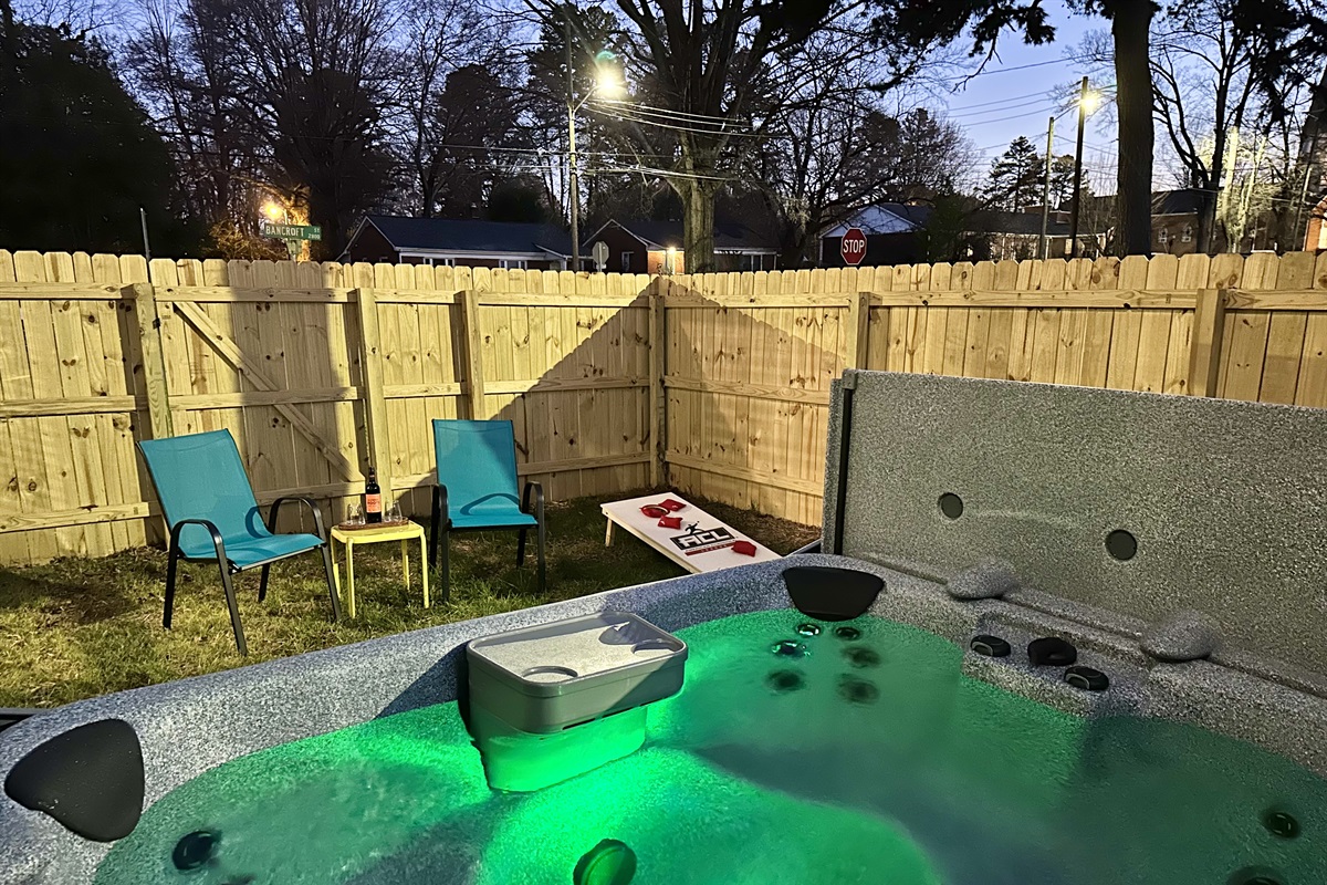 Turn on the lights and the jets and enjoy a perfect evening soak in the hot tub! Note: Quiet hours after 10pm. Excessive noise will not be tolerated as part of our good neighbor policy.