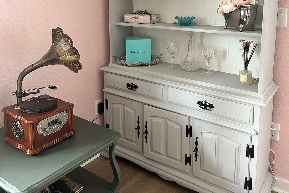 Bluetooth record player in Audrey