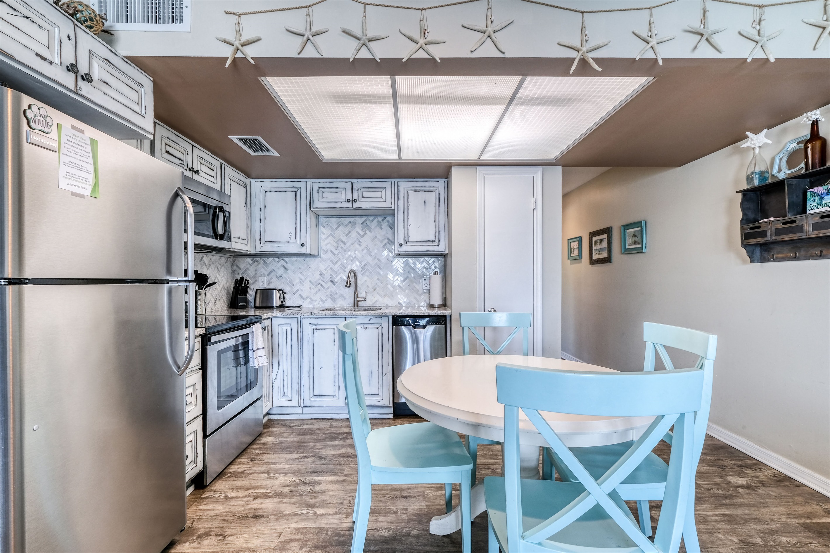 Dining seating in kitchen