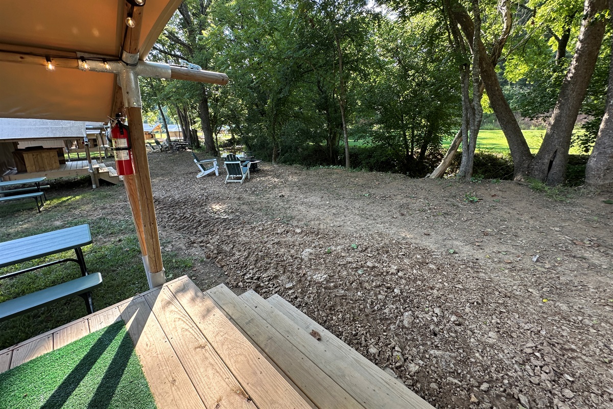 Wake up to peaceful mornings by the creek.