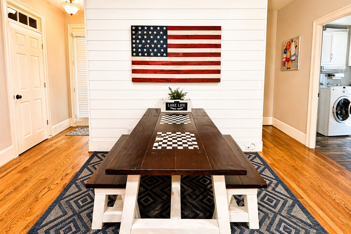 Try your hand at a game of Chess or Checkers.