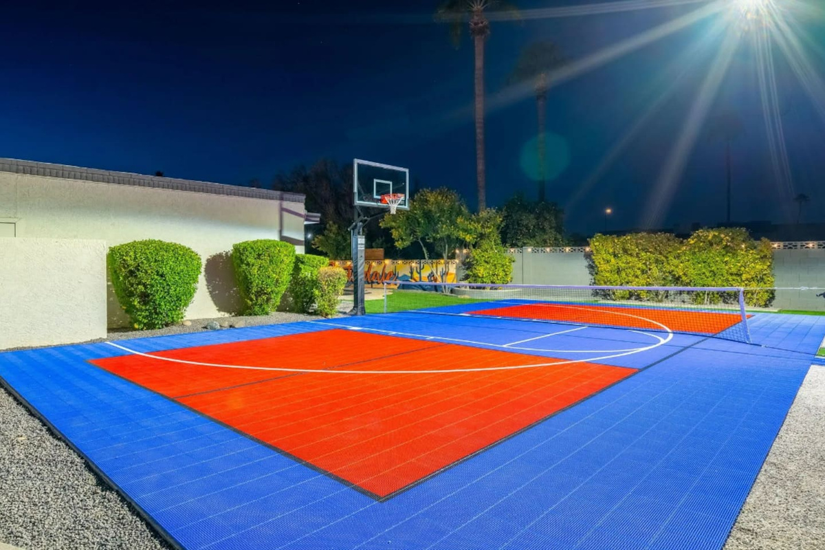 Regulation lines, professional-grade surface — the kind of court that turns a casual game into the highlight of the trip.