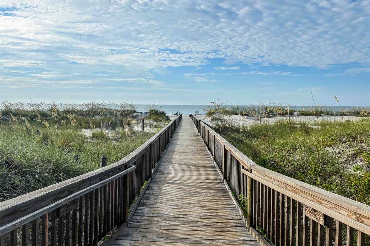 Boardwalk to the beach!