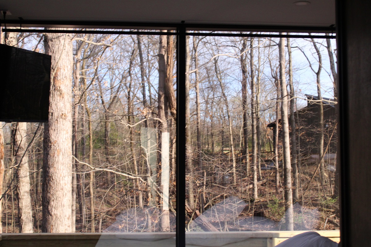 View of from the side of the cabin