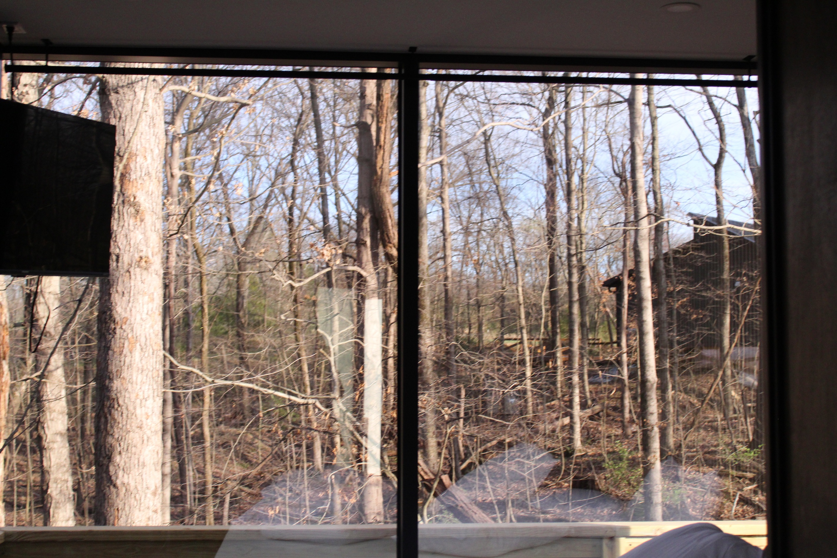 View of from the side of the cabin