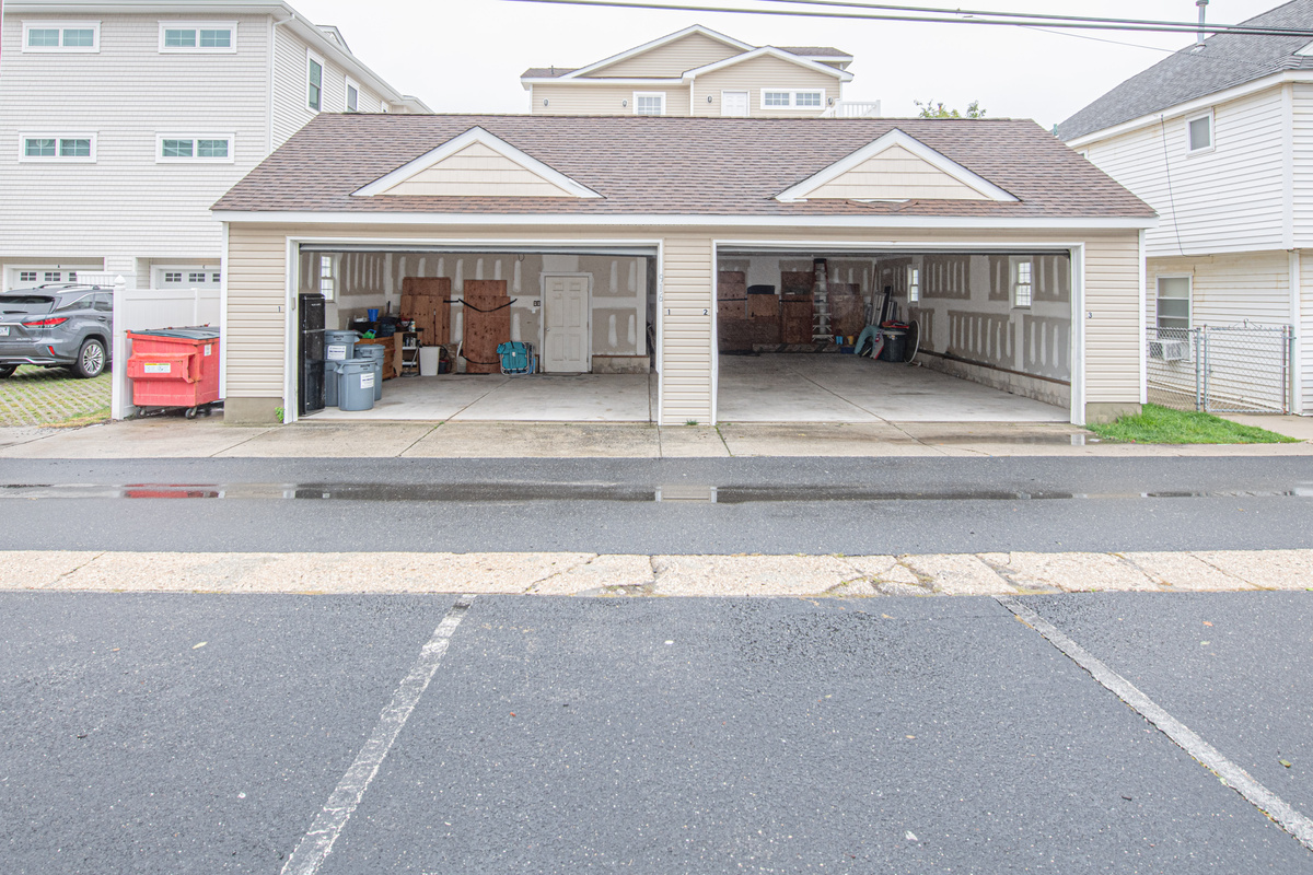 Exterior View of Garage and Parking Area