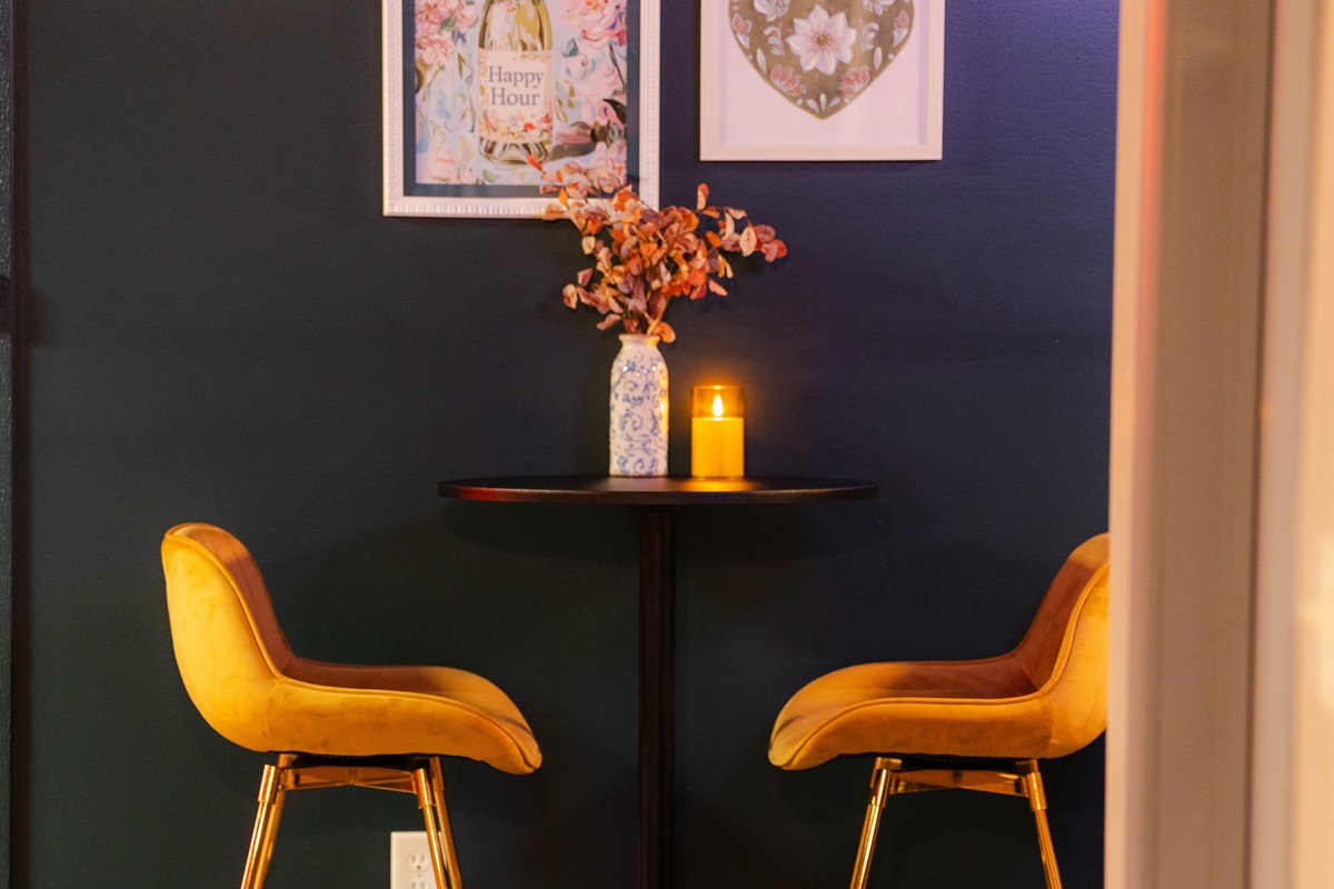 Cute little spot to sit, talk, or take a break.