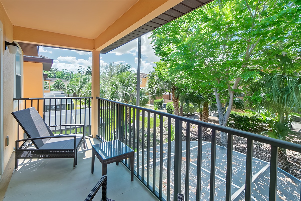 And a lovely balcony with open view to the conservation area