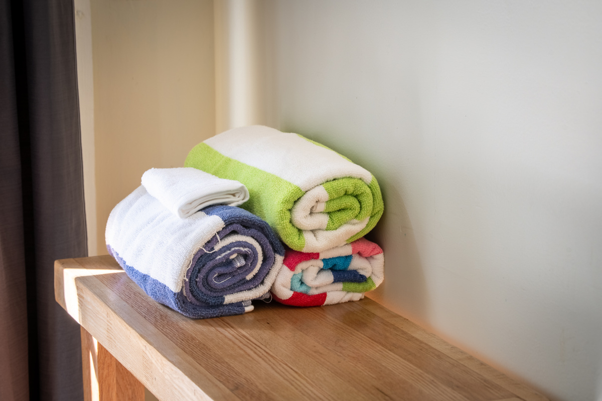 We've even provided a few pool towels, so all you need to bring is your swimsuit. Grab a towel, head outside, and enjoy your own little slice of vacation. *Note* Please bring extra pool towels for extra people!