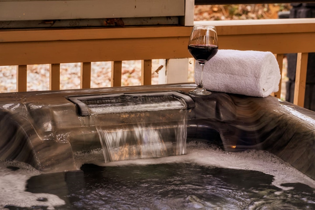 Relax in the hot tub