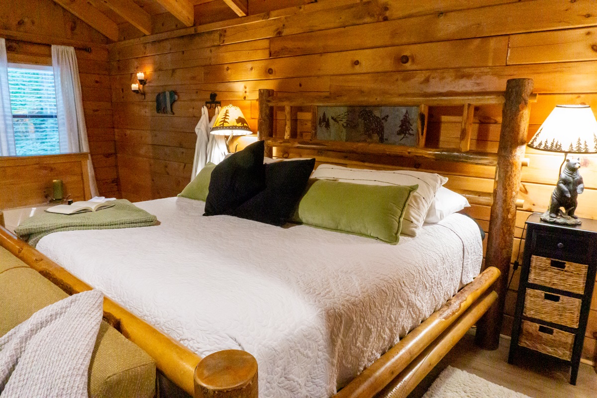 King size Log bed
