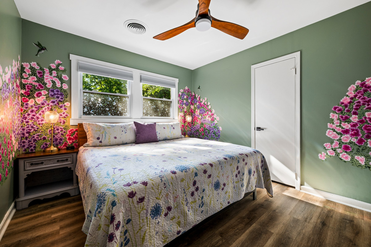 The king bed offers plenty of room to stretch out and get a great night's sleep.