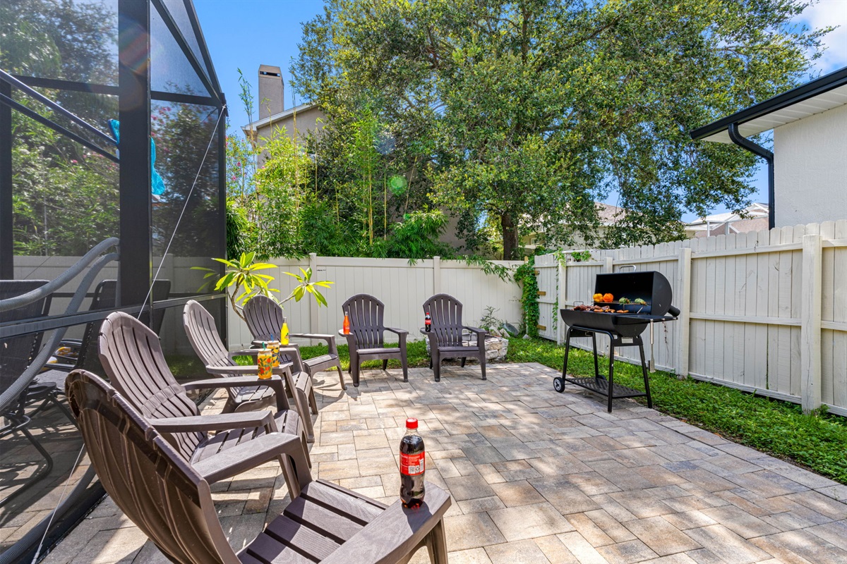Roast marshmallows by the firepit or soak up the sun by the pool—this outdoor space offers fun from day to night.