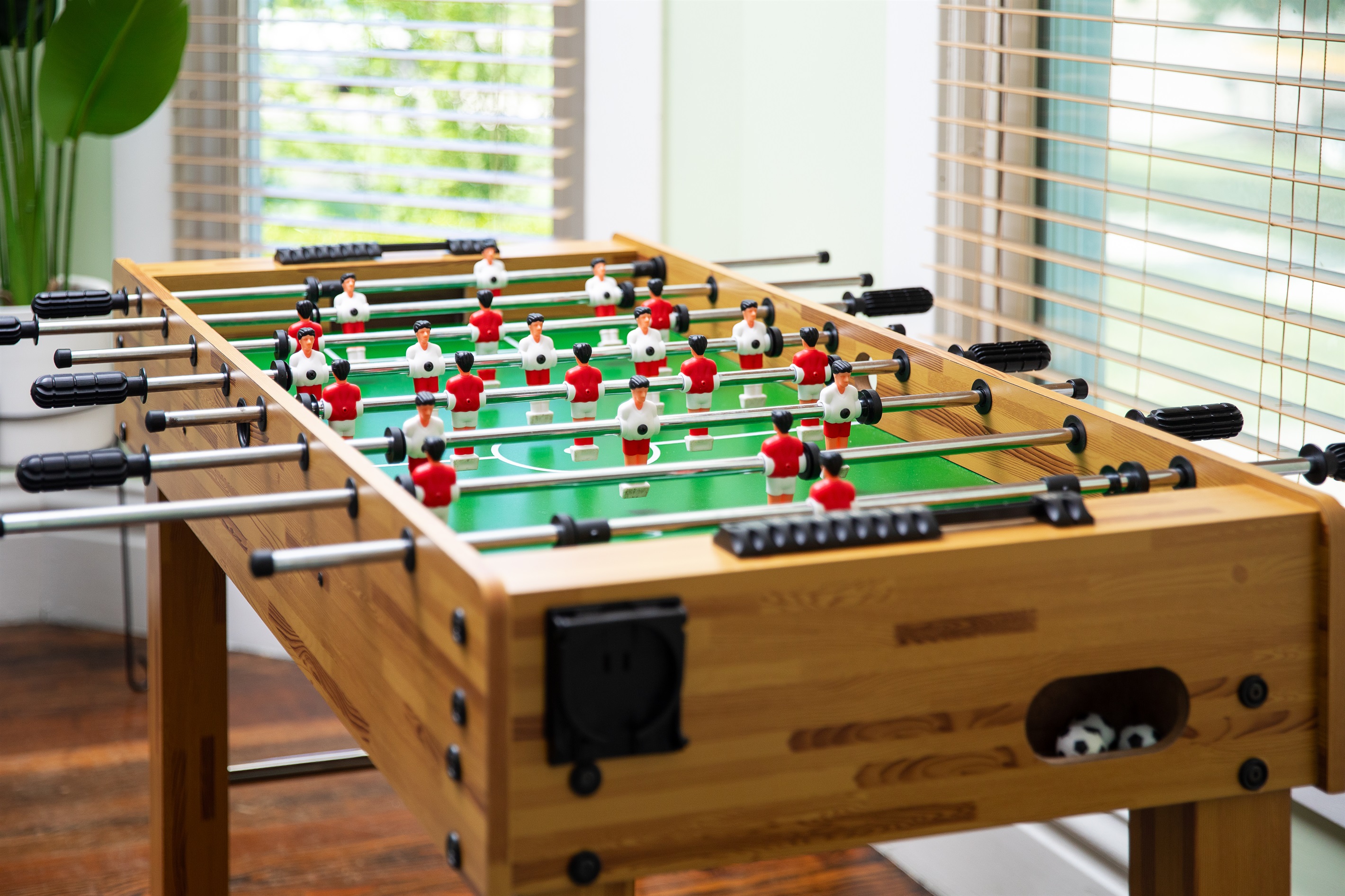 Kick off a friendly foosball match that sparks laughs, rematches, and rainy day fun for all ages.