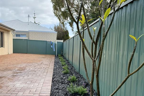Backyard with clothes line