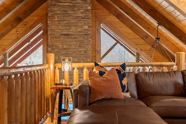 Loft showing window and beams