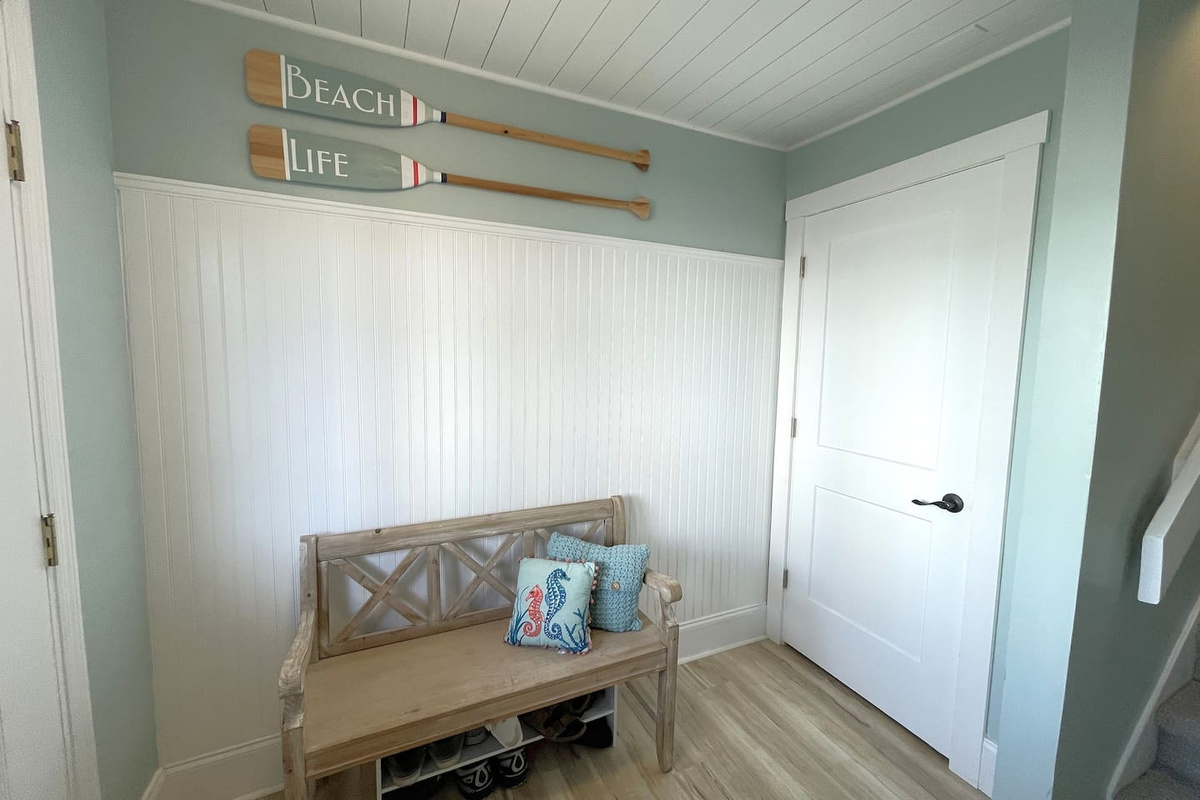 Useful, Coastal Styled Foyer Entrance