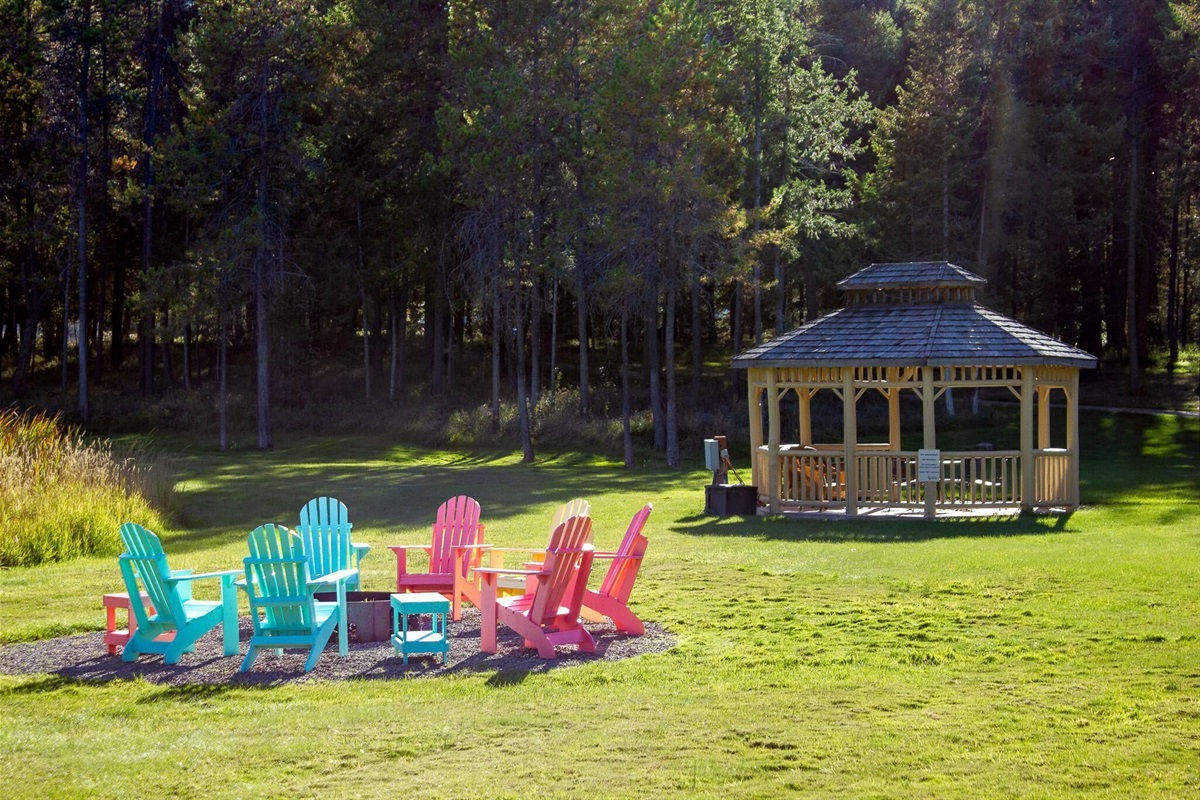 Large Gazebo near firepit