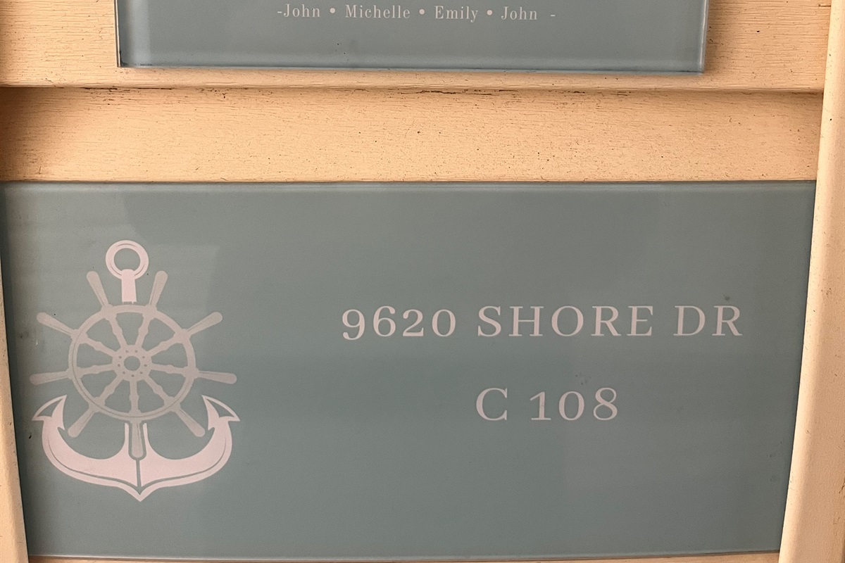 Signage at Front Door