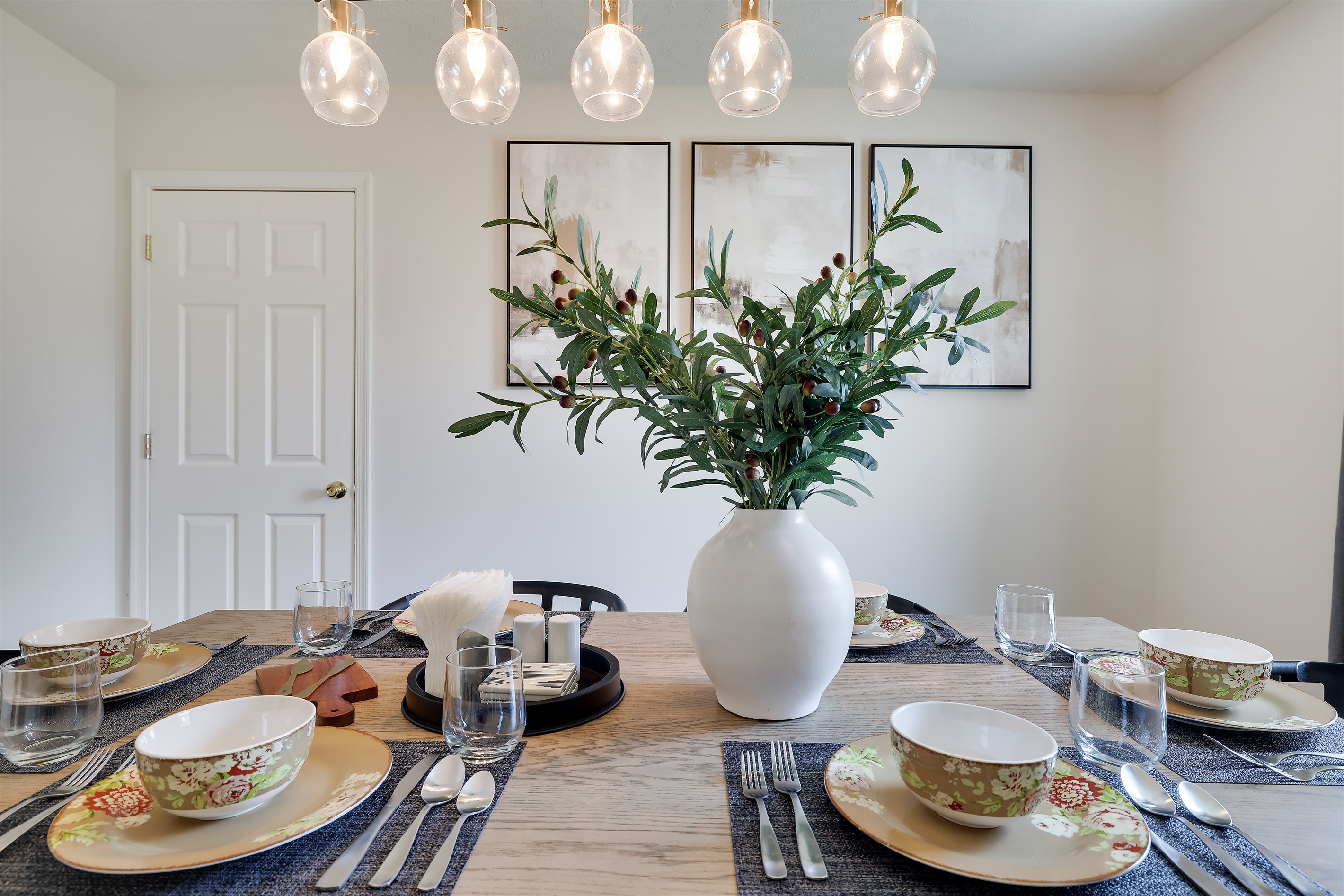 The table is set! All you have to do is prepare and serve those tasty delicacies.