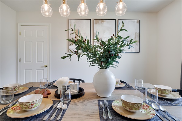 The table is set! All you have to do is prepare and serve those tasty delicacies.