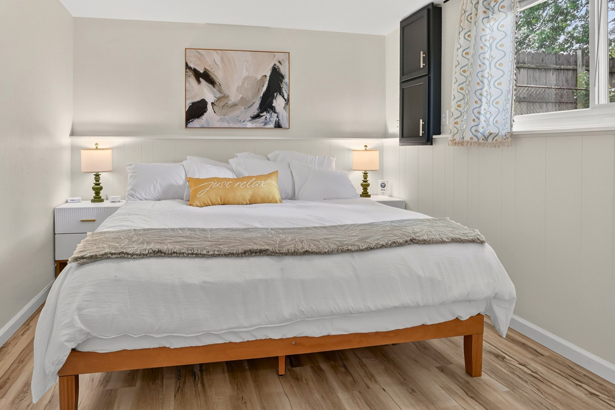 Private lower-level king bedroom just steps from the family room.