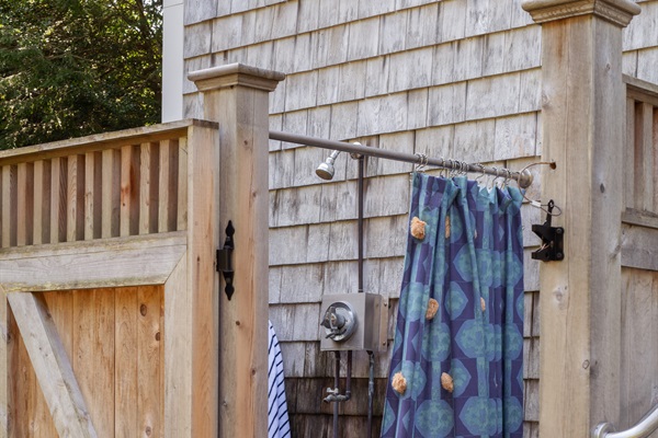 Rinse off and refresh in the convenient outdoor shower and changing area